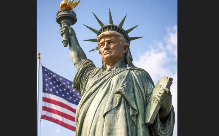 Breaking News: President Donald Trump replacing Statue of Liberty with Statue of Donald Trump!