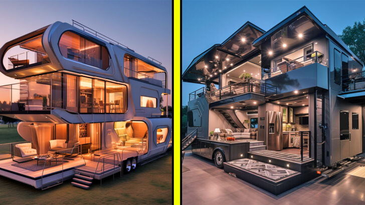 These Giant Open-Concept Campers Have Fold-Down Walls That Offer Stunning Views