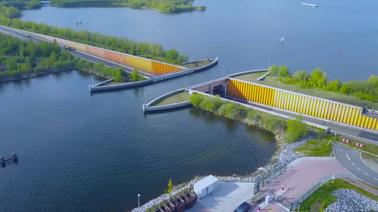 World’s Shortest Underwater Tunnel: Aqueduct Veluwemeer (Harderwijk ...