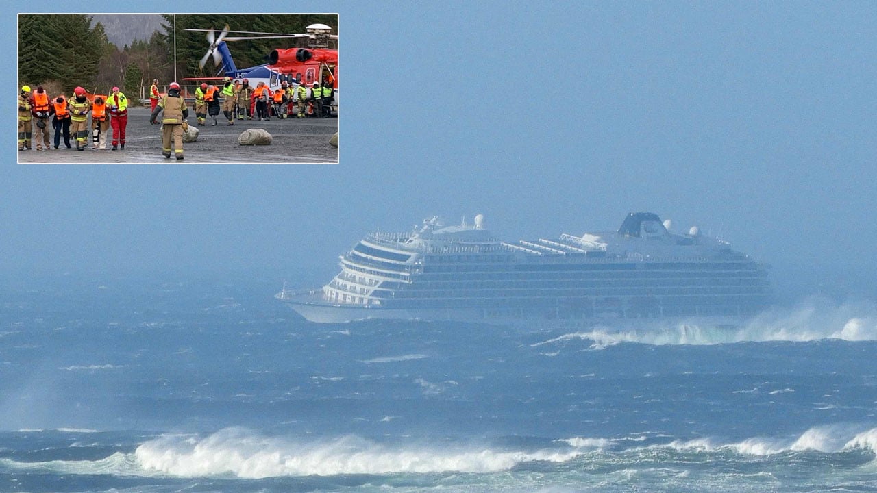 viking cruise ship caught in storm
