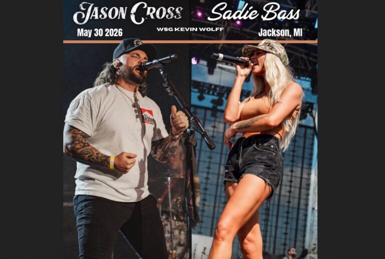Michigan country musicians Sadie Bass & Jason Cross LIVE (Sat. May 30, 2026) Keeley Park, Jackson