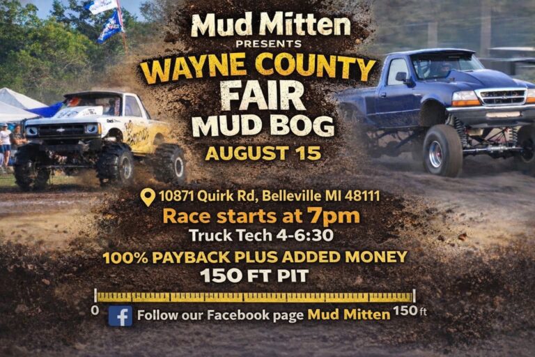 Wayne County Fair Mud Bog (Sat. Aug. 15, 2026) Belleville